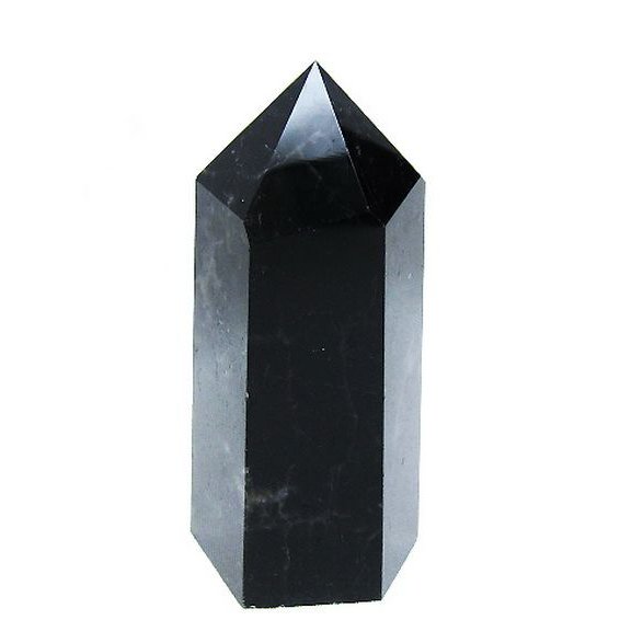 モリオン 純天然 黒水晶 六角柱[T43-8381]