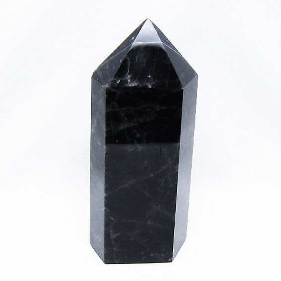 モリオン 純天然 黒水晶 六角柱[T43-8448]