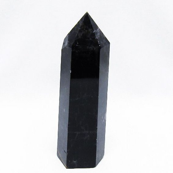 モリオン 純天然 黒水晶 六角柱[T43-8544]