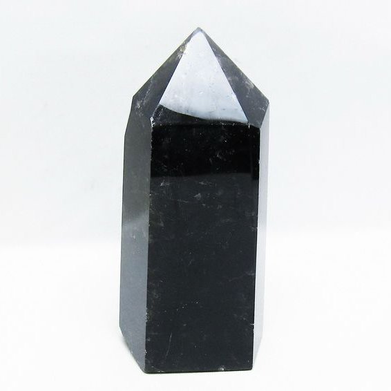 モリオン 純天然 黒水晶 六角柱[T43-8599]