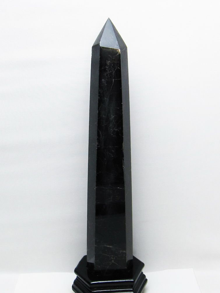 2.2Kgモリオン 純天然 黒水晶 六角柱 [t43-8701]