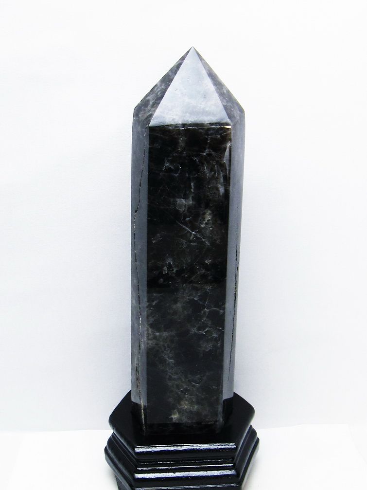 2.9Kgモリオン 純天然 黒水晶 六角柱 [t43-8806]