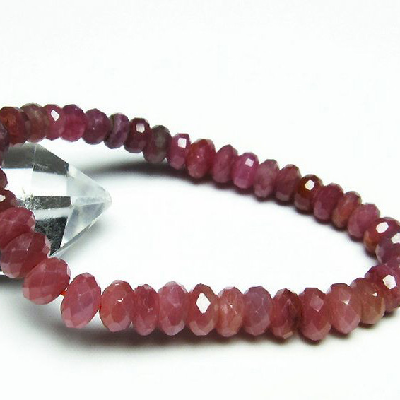 パワーストーン 天然石 ルビーブレスレット7mm[T430-4530]