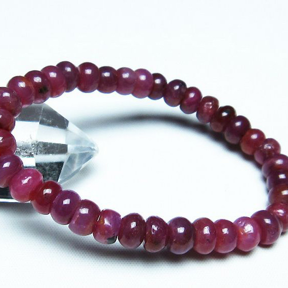 ルビーブレスレット7mm[T430-4621]