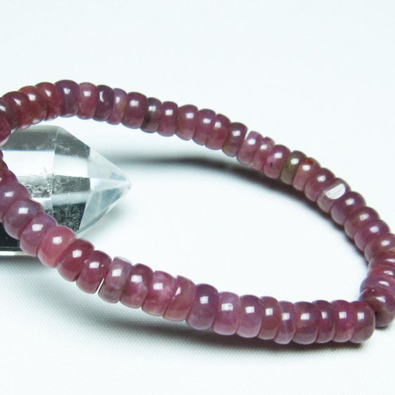 パワーストーン 天然石 ルビーブレスレット7mm[T430-4816]