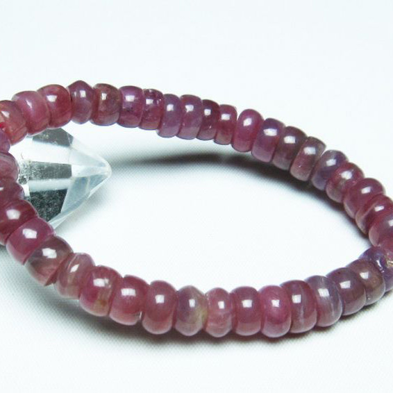 パワーストーン 天然石 ルビーブレスレット8mm[T430-4837]