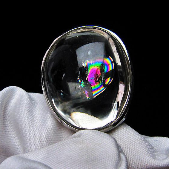 パワーストーン  アイリスクォーツ 虹入り レインボー水晶 ペンダント[T436-2246]