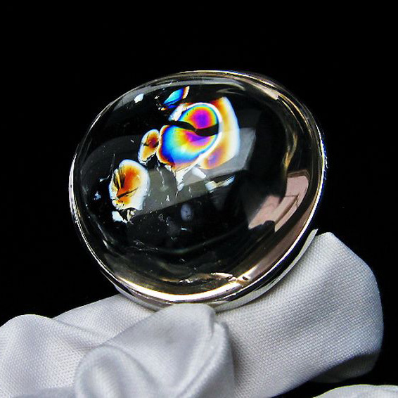 パワーストーン  アイリスクォーツ 虹入り レインボー水晶 ペンダント[T436-2274]