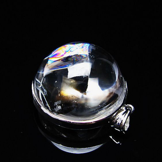 パワーストーン  アイリスクォーツ 虹入り レインボー水晶 ペンダント[T436-2460]