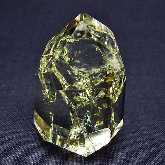 虹入り黄水晶(シトリン)原石[T436-3067]
