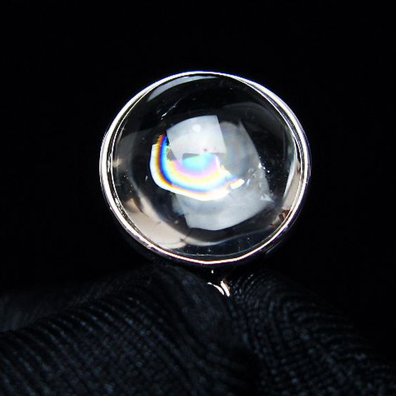 アイリスクォーツ 虹入り レインボー水晶 ペンダント [t436-3088]