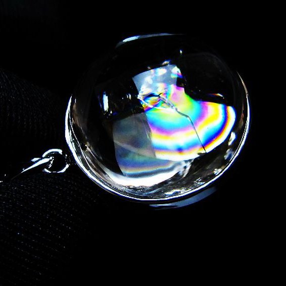 アイリスクォーツ 虹入り レインボー水晶 ペンダント [t436-3163]