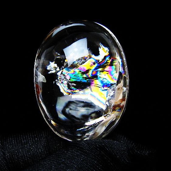 アイリスクォーツ 虹入り レインボー水晶 ペンダント [t436-3187]