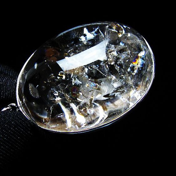 アイリスクォーツ 虹入り レインボー水晶 ペンダント [t436-3189]