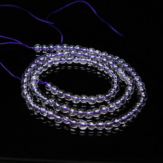 アメジスト一連4mmビーズ[T438-4349]