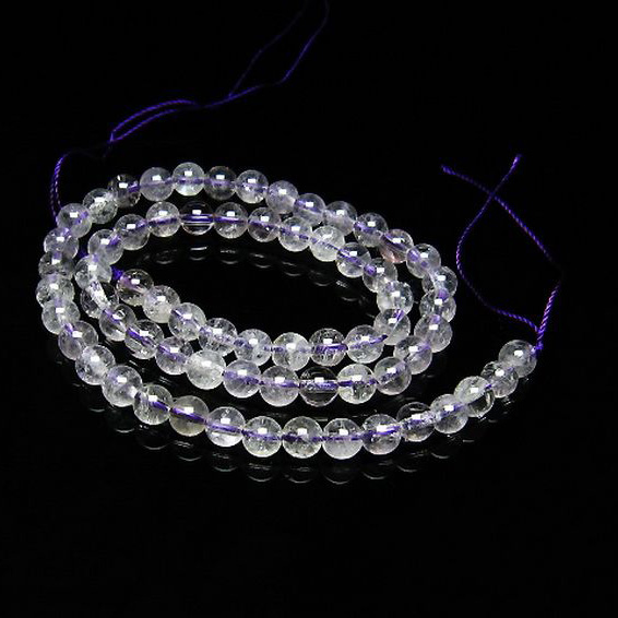 アメジスト一連6mmビーズ[T438-4584]