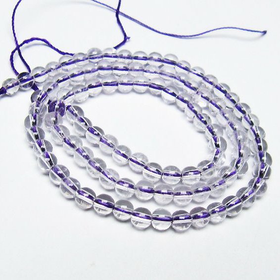 アメジスト一連 4mm  ビーズ [t438-5263]