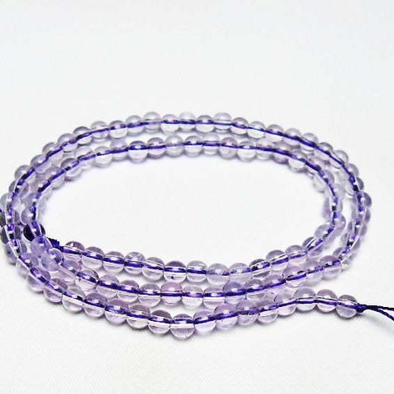 アメジスト一連 4mm ビーズ [t438-5486]