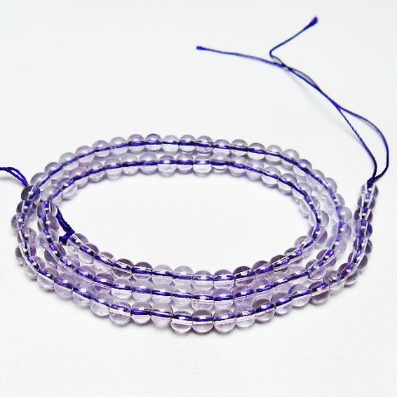 アメジスト一連 4mm ビーズ [t438-5494]