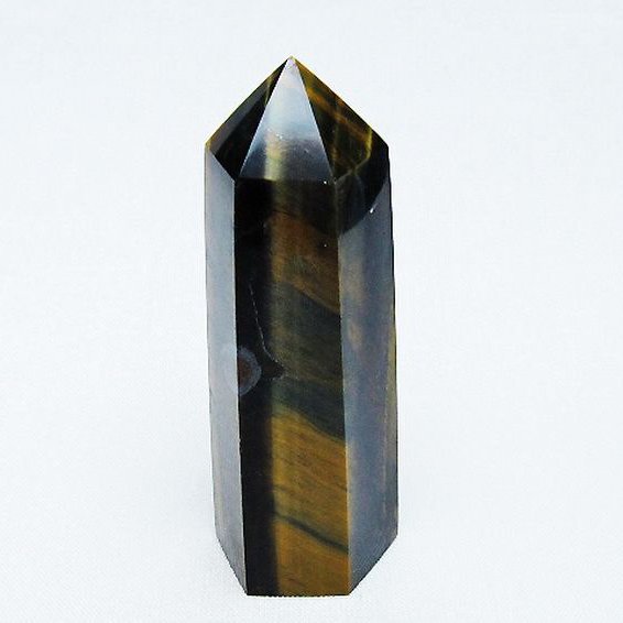 タイガーアイ※黄虎目石六角柱[T443-4675]