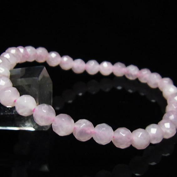 ローズクォーツブレスレット6mm[T446-1645]