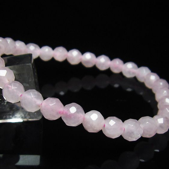 ローズクォーツブレスレット6mm[T446-1647]