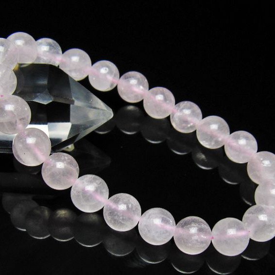 ローズクォーツブレスレット 9mm [t446-2898]