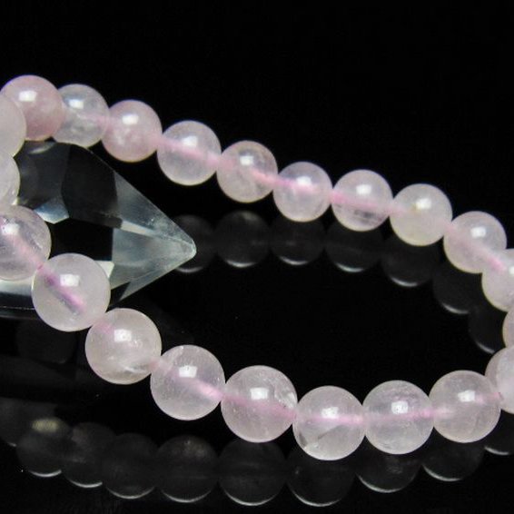 ローズクォーツブレスレット 9mm [t446-2907]