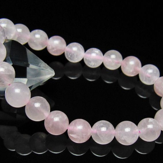 ローズクォーツブレスレット 9mm [t446-2913]