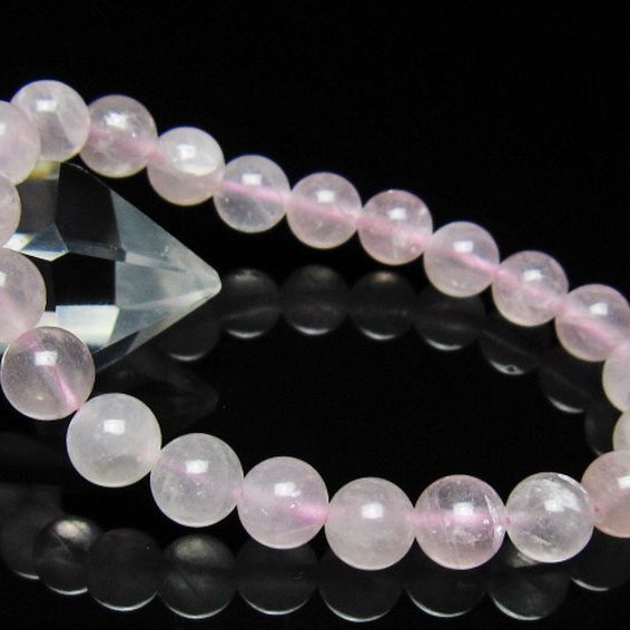 ローズクォーツブレスレット 9mm [t446-2916]