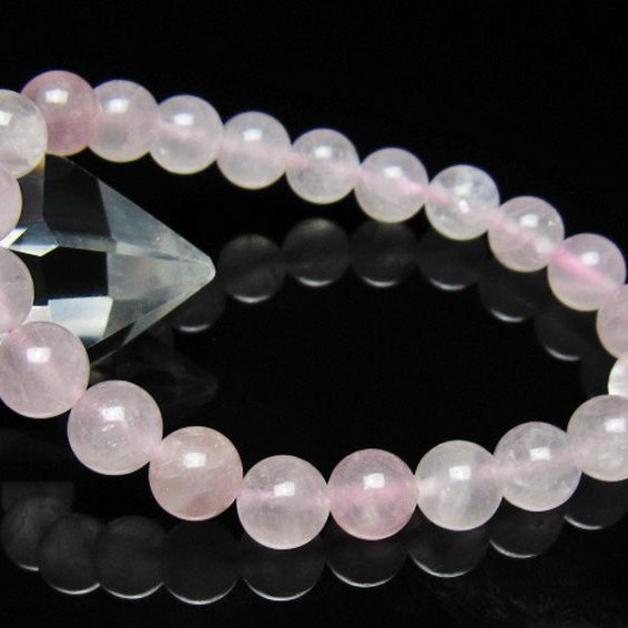 ローズクォーツブレスレット 9mm [t446-2934]