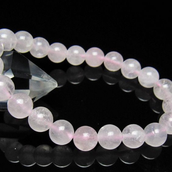ローズクォーツブレスレット 9mm [t446-2935]