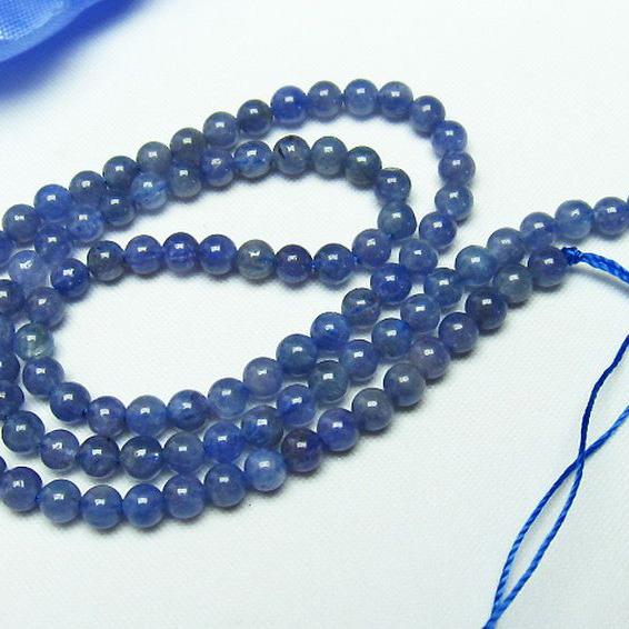 タンザナイト一連4mm ビーズ [t449-1682]