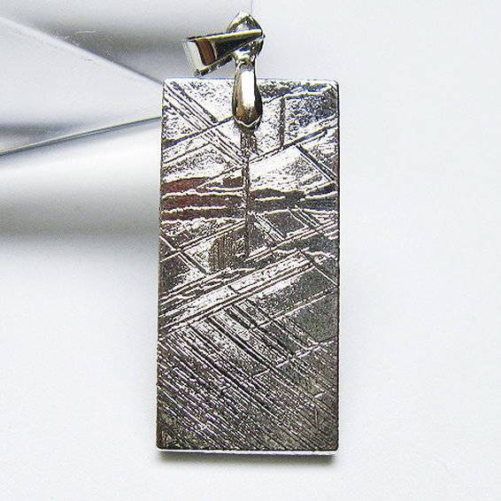 シルバーギベオン（メテオライト）ペンダント[T452-3656]