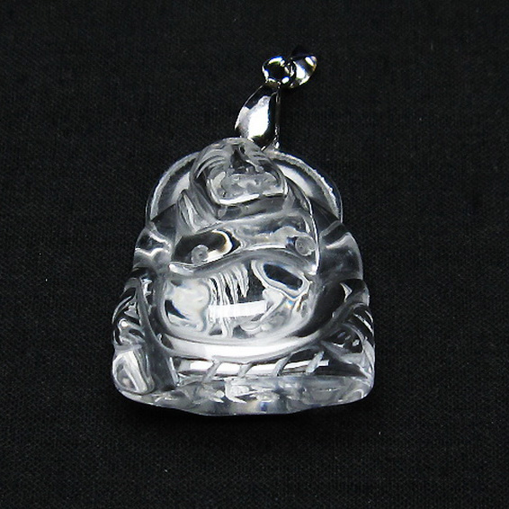 ヒマラヤ水晶 布袋様 ペンダント[T454-1656]