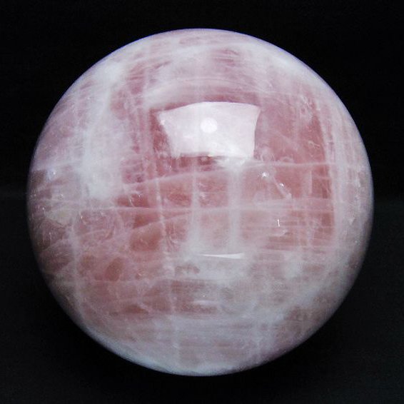 2.9Kgローズクォーツ丸玉 130mm [t456-15478]