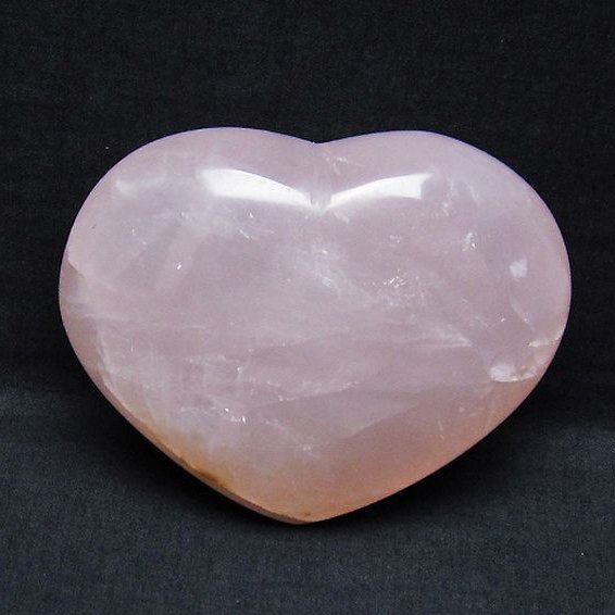 ローズクォーツハート置物[T457-3611]