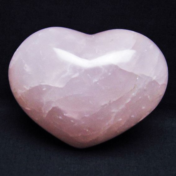 ローズクォーツハート置物[T457-3620]