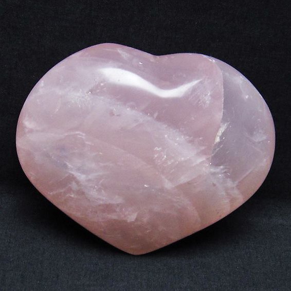 ローズクォーツハート置物[T457-3621]
