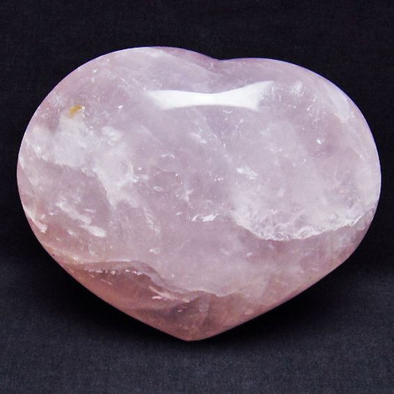 ローズクォーツハート置物[T457-3746]