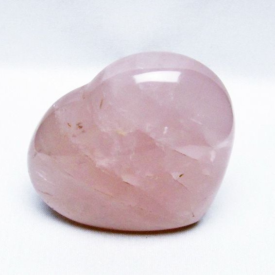 ローズクォーツハート置物[T457-3911]