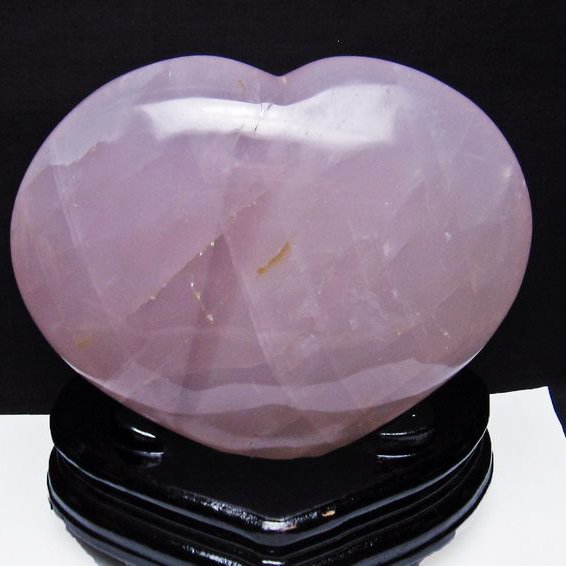 2Kgローズクォーツ ハート 置物[T457-3989]