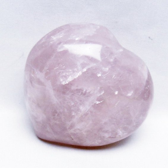 ローズクォーツハート置物[T457-4626]
