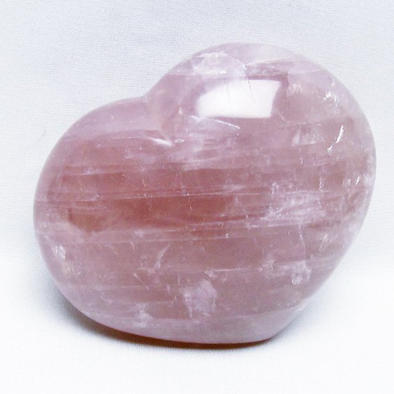ローズクォーツハート置物[T457-4636]