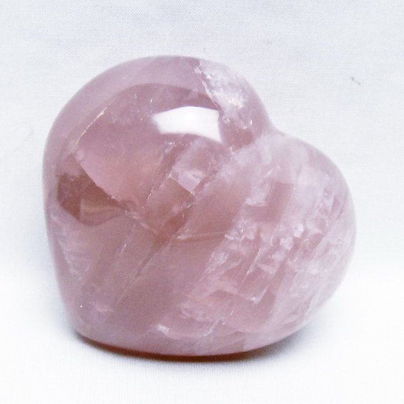 ローズクォーツハート置物[T457-4643]