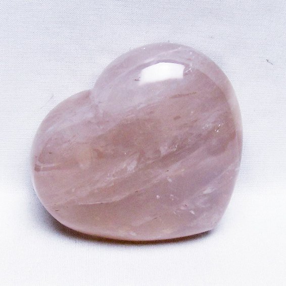 ローズクォーツハート置物[T457-4646]