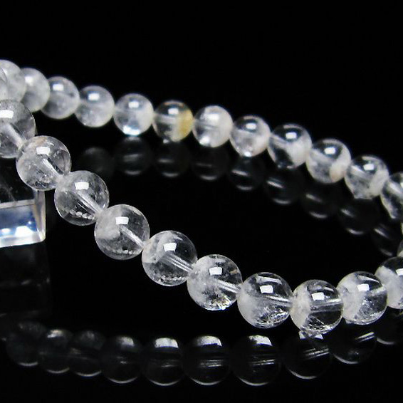 ラビットヘア ファントム 水晶 ブレスレット7mm[T458-1028]