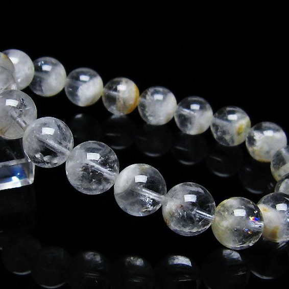 ラビットヘア ファントム 水晶 ブレスレット11mm[T458-1050]