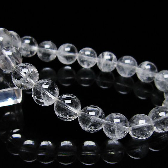 ラビットヘア ファントム 水晶 ブレスレット9mm[T458-1071]