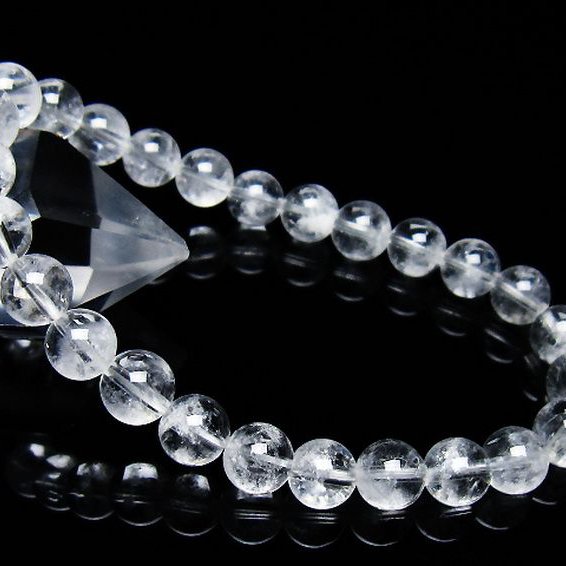 ラビットヘア ファントム 水晶 ブレスレット 7mm [T458-1332]